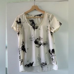 Black and white floral top